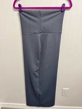 SKIMS SWIM SARONG SKIRT Gray Gunmetal Size XS SW-SKT-0174 NWT Maxi